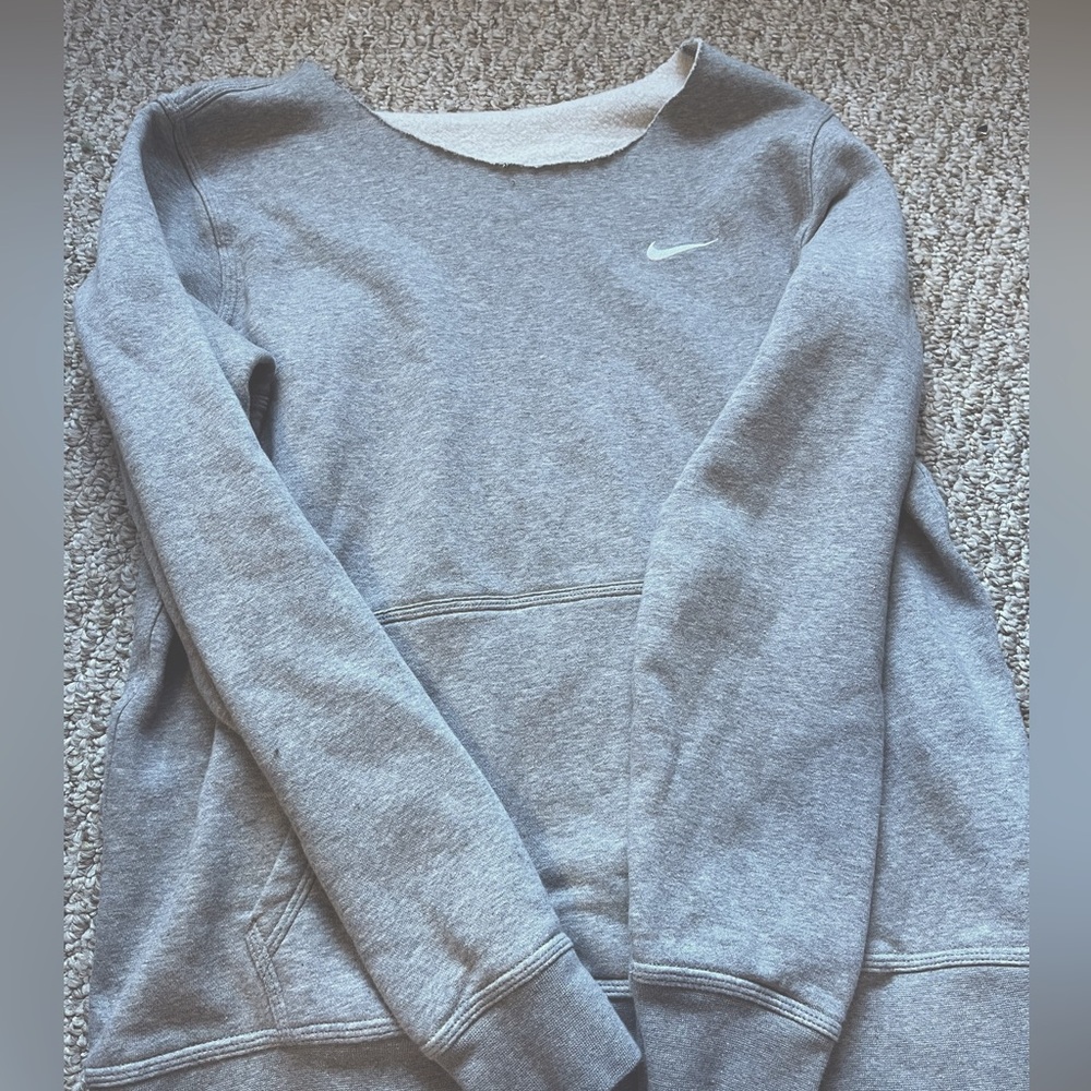 over the shoulder Nike hoodie